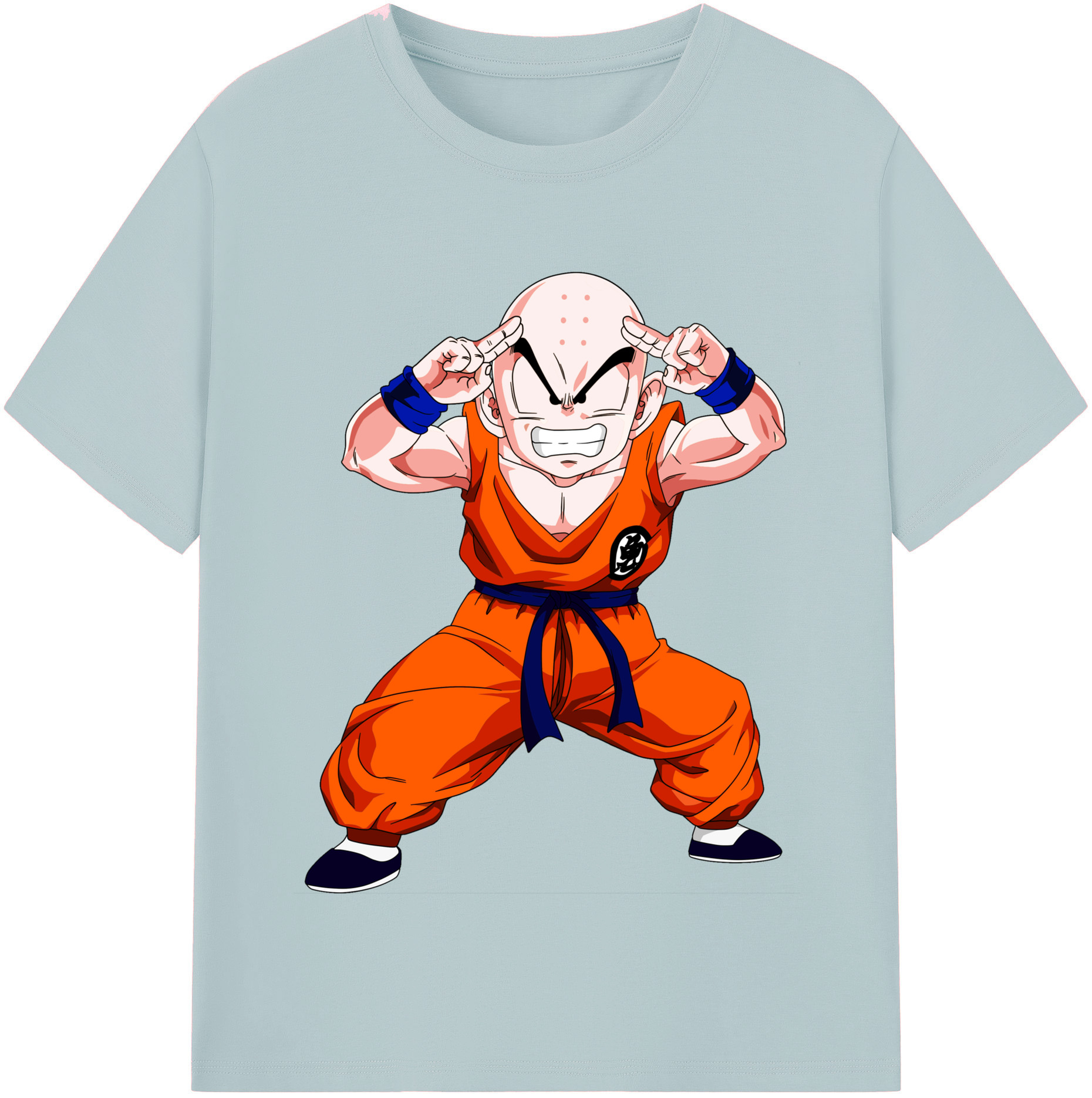 （画像用） ドラゴンボール クリリン DRAGON BALL krillin 綿100％半袖Tシャツ（フロントプリント）